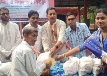 দিরাইয়ে অর্ধশত পরিবারের মাঝে নগদ অর্থ ও ঈদ সামগ্রী বিতরণ