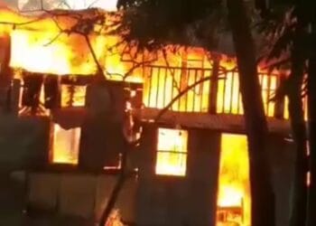 দিরাই পৌর সদর এলাকায় আগুনে বসতঘর পুড়ে ছাই