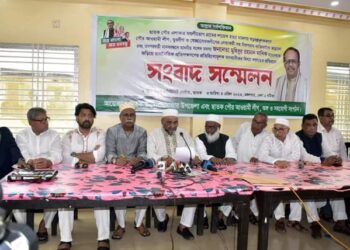 যুবলীগ নেতা লায়েক হত্যার প্রতিবাদ ছাতকে আ’লীগের সংবাদ সম্মেলন