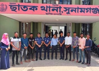 ছাতক উপজেলা থেকে ১২০ টাকার আবেদনে পুলিশ বাহিনীতে নিয়োগ পাওয়া ৮ কনস্টেবলকে থানায় সংবর্ধনা