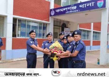 মৌলভীবাজার জেলা পুলিশ সুপারের কমলগঞ্জ থানা পরিদর্শন
