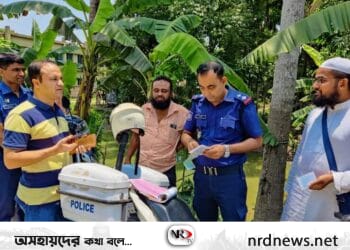 নড়াইলে নিরাপদ সড়ক ও ট্রাফিক পুলিশের অভিযানে অবৈধ যানবাহন আটক