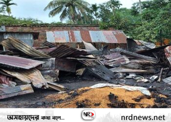 বিশ্বনাথে অগ্নিকান্ডে ৫ পরিবারের বসতঘর পুড়ে ছাই