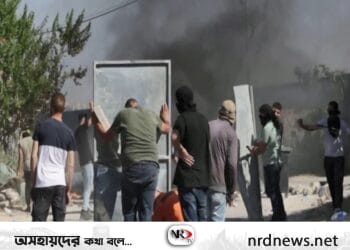 ফিলিস্তিনিদের ঘরবাড়িতে অগ্নিসংযোগ করছে ইহুদি দখলদাররা।