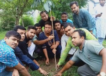 নেত্রকোণায় জাতীয় শোক দিবস উপলক্ষে স্বেচ্ছাসেবক লীগের বৃক্ষরোপণ কর্মসূচি পালন