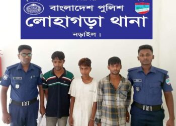 নড়াইলে ভ্যানগাড়ী চুরির ঘটনায় ৩ জন আসামি গ্রেফতার