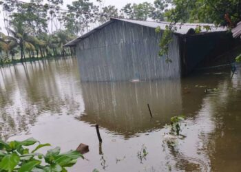 ফেনীর মহুরী নদীর বাঁধ ভেঙ্গে যাওয়ায় নোয়াখালীতেও বন্যার আশঙ্কা