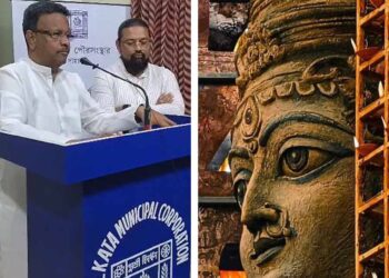 পুজোমণ্ডপের বর্জ্য থেকেই তৈরি হবে জ্বালানি