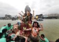 বিসর্জনের মধ্য দিয়ে শেষ হলো শারদীয় দুর্গোৎসব