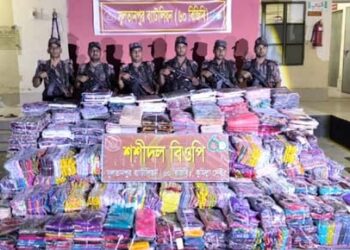 সীমান্তে ৬০ বিজিবির অভিযানে ২ কোটি টাকার ভারতীয় পণ্য জব্দ