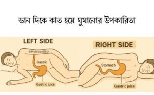 ডান দিকে কাত হয়ে ঘুমানোর উপকারিতা কী