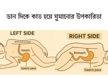 ডান দিকে কাত হয়ে ঘুমানোর উপকারিতা কী